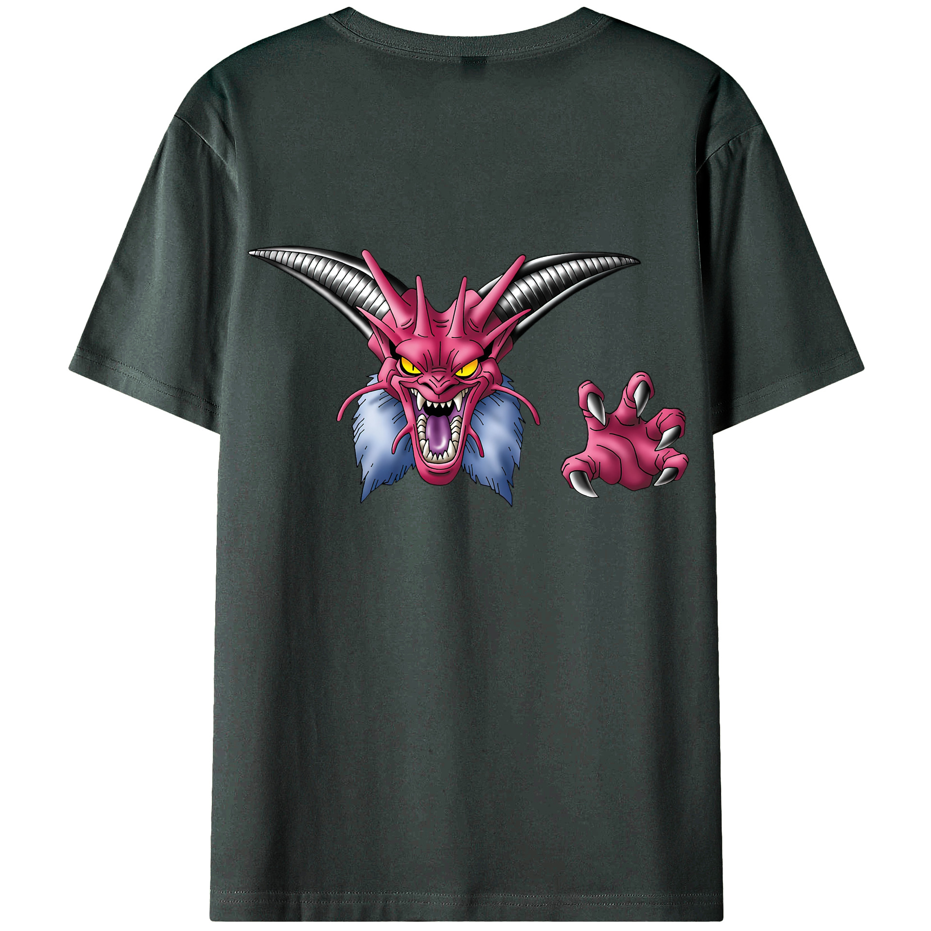 （画像用） ドラゴンクエスト Doragon Kuesuto Dragon Quest 綿100％ メンズ半袖Tシャツ（バックプリント） 通気性